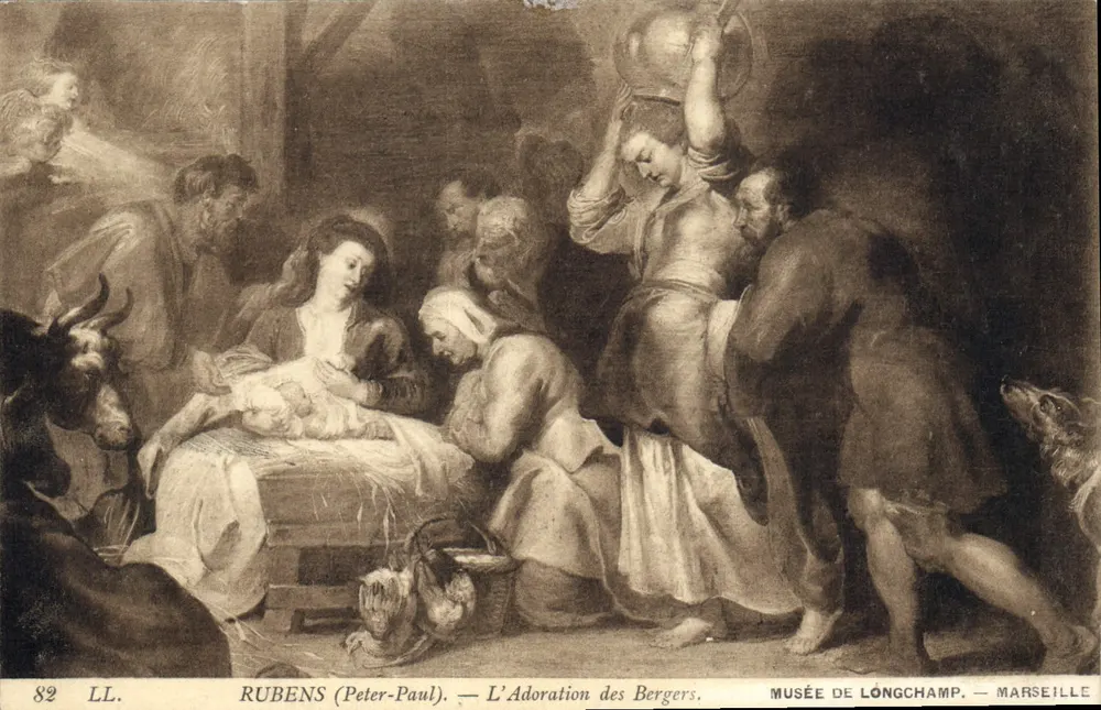 Die Anbetung der Hirten — Rubens (Peter-Paul) — Musée de Longchamp, Marseille - Vorderseite