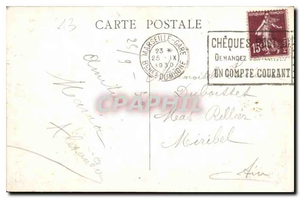Marseille — Le Fort St Jean et la Cathédrale — PROCÈS - Rückseite