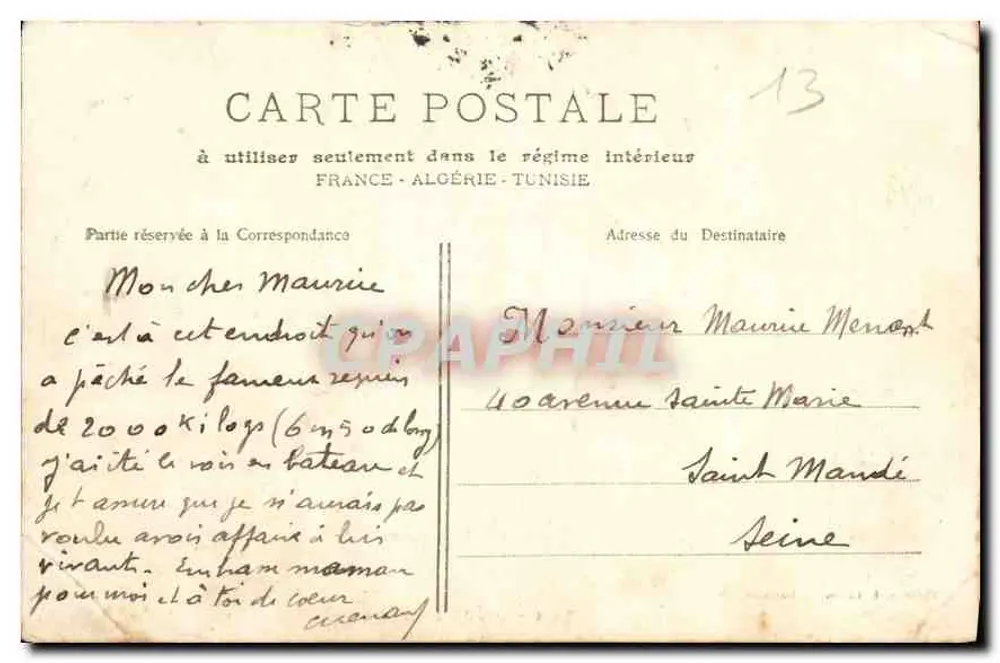 Marselha — O Forte Saint-Jean — Phototyp E. Lacour — n°57 - Verso