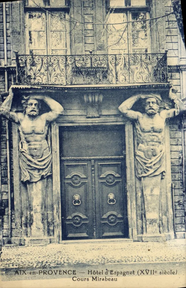Aix-en-Provence — Hotel d'Espagnet (17. Jahrhundert) — Cours Mirabeau - Vorderseite