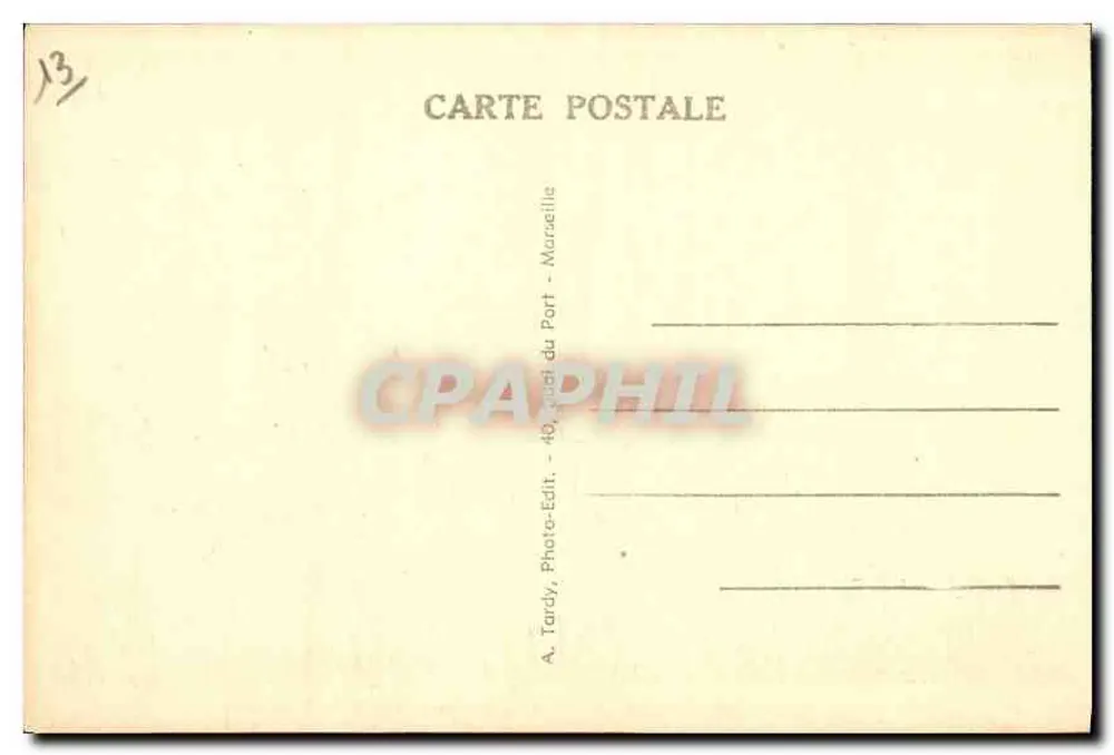 Marseille — Basilika Notre-Dame-de-la-Garde — Nr. 21, Verlag Tardy - Rückseite