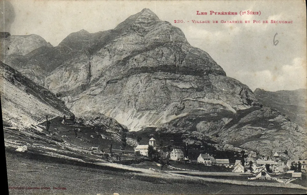 Dorf Gavarnie und Pic de Secugnac — Die Pyrenäen (2. Serie) — Verlag: General Phototype, Béziers - Vorderseite
