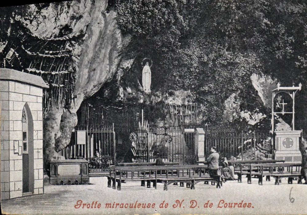 Cudowna jaskinia N. D. de Lourdes — Wydawnictwo Kościoła Katolickiego, Lourdes (H.R.) — n°6 - Awers
