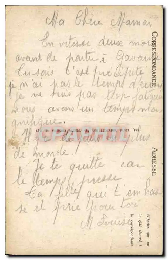 Lourdes — A Virgem Coroada — Estátua Religiosa, 64 rue Bonaparte, Paris - Verso