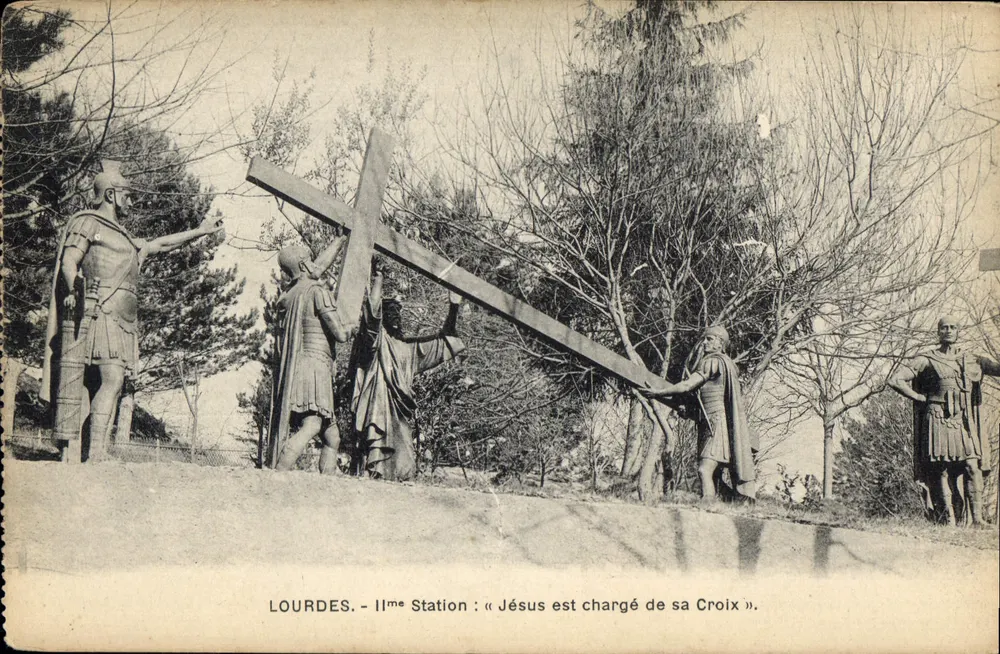 Lourdes - 11. Station: 'Jesus trägt sein Kreuz' — Sonderausgabe des Grand Hôtel Moderne - Vorderseite