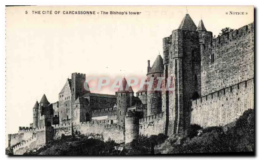 Die Stadt Carcassonne — Die Bischofsturm — Notice - Vorderseite