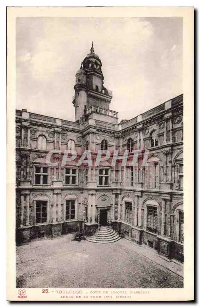 Toulouse - Cour de l'hôtel d'Assézat, angle de la tour (XVIe siècle) - Vorderseite
