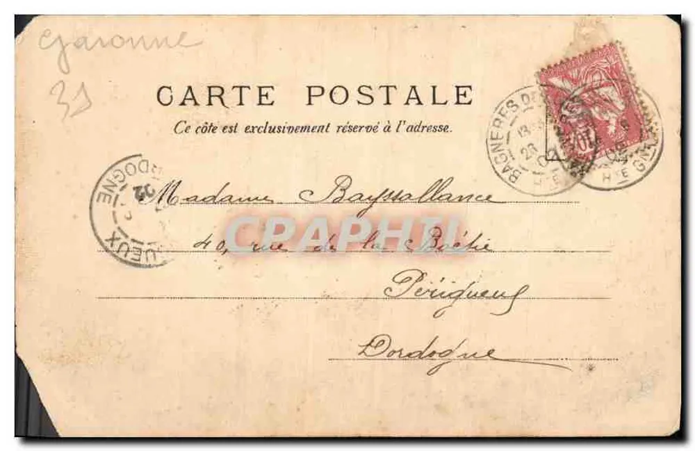 Luchon. Cruz e Ponte de Montauban — V.P. No 1611 - Verso