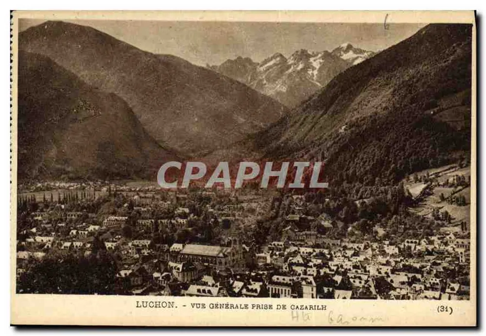 Luchon - Allgemeiner Blick von Cazarilh — Heliogravure Laboada frères, Toulouse, Nr. 31 - Vorderseite