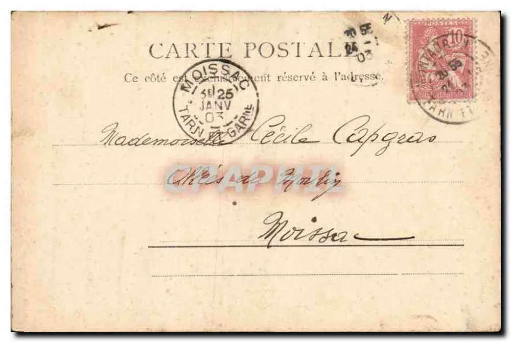 Bernadette Soubirous — Lourdes — R. & J. D. 10785 hina - Verso