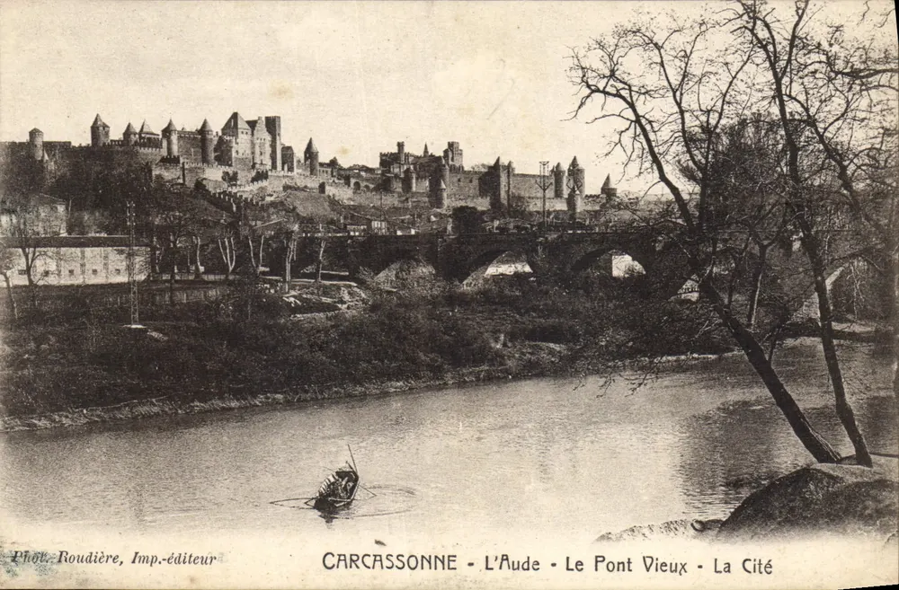 Carcassonne - L'Aude - Le Pont Vieux - La Cité — Phot. Roudière, Imp.-éditeur - Vorderseite