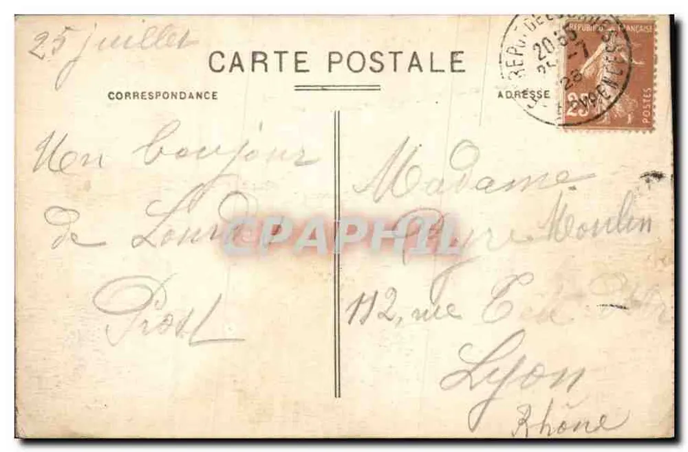Lourdes - Die Basilika, Ansicht vom Schloss — Die Pyrenäen, unbekannter Verlag, Nr. 9 - Rückseite
