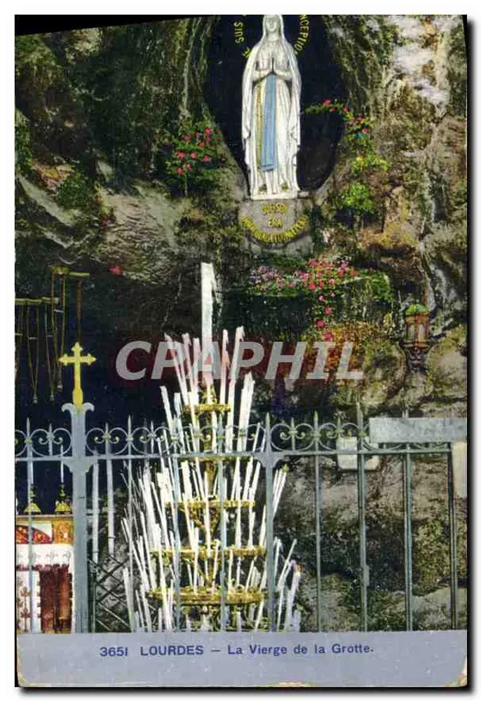 LOURDES — A Virgem da Gruta — Editor: Lourdes, n° 3651 - Frente