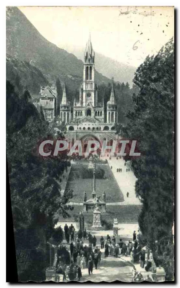 Lourdes — A Basílica e a Esplanada das Procissões — Edição Photo G. Lhaut - Frente