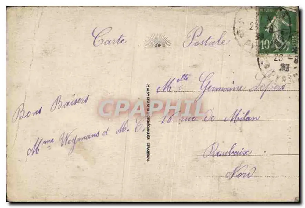 A Virgem da Gruta — Lourdes — editor anônimo, n° 167 - Verso