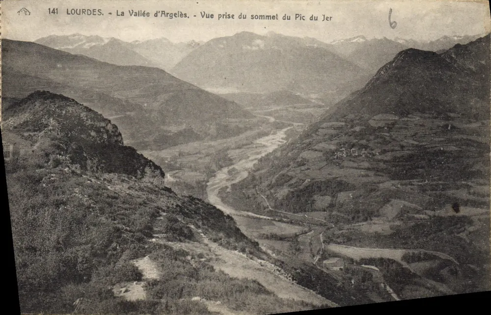 Lourdes - Die Schlucht von Argelès - Aussicht vom Gipfel des Pic du Jer - Vorderseite
