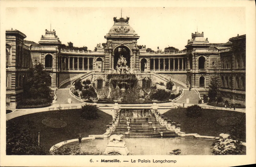 Marselha — O Palácio Longchamp — 6. — A. Tardy, Foto-Editora do Porto - Frente