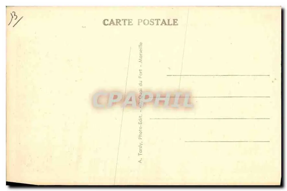 Marselha — O Palácio Longchamp — 6. — A. Tardy, Foto-Editora do Porto - Verso