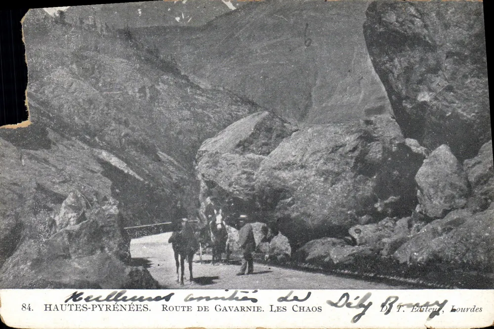Hautes-Pyrénées. Route de Gavarnie. Les Chaos — Dily Brossy, T. Éditeur, Lourdes - Vorderseite