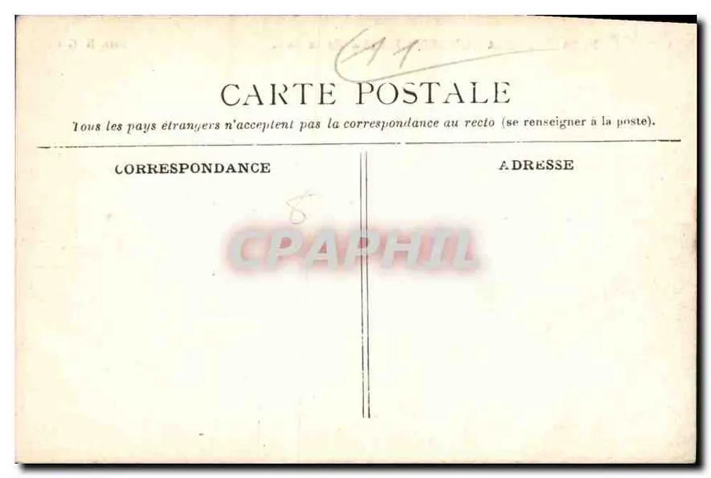 Carcassonne — Allgemeiner Blick von Norden — Verlag N.G. - Rückseite
