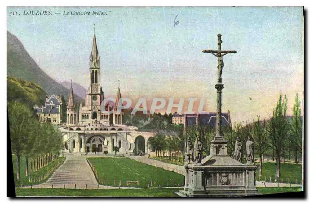 Lourdes — O Calvaire breton — Edição F. Viron - Frente