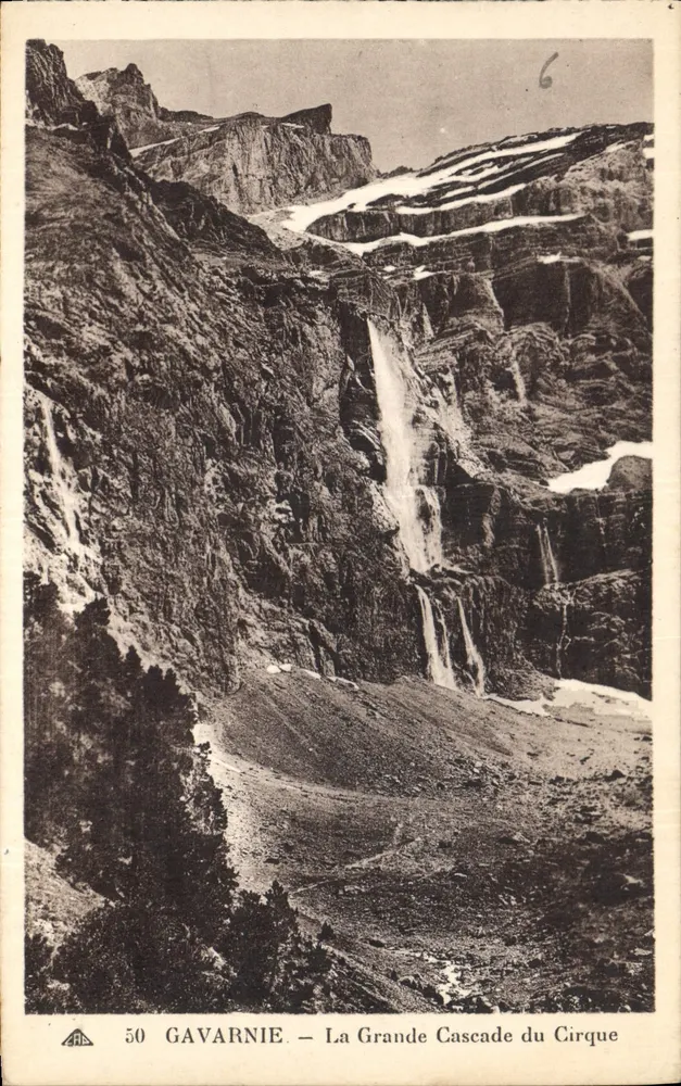 Gavarnie — La Grande Cascade du Cirque — Uitgever: Lévy & Neurdein, Parijs - Voorkant
