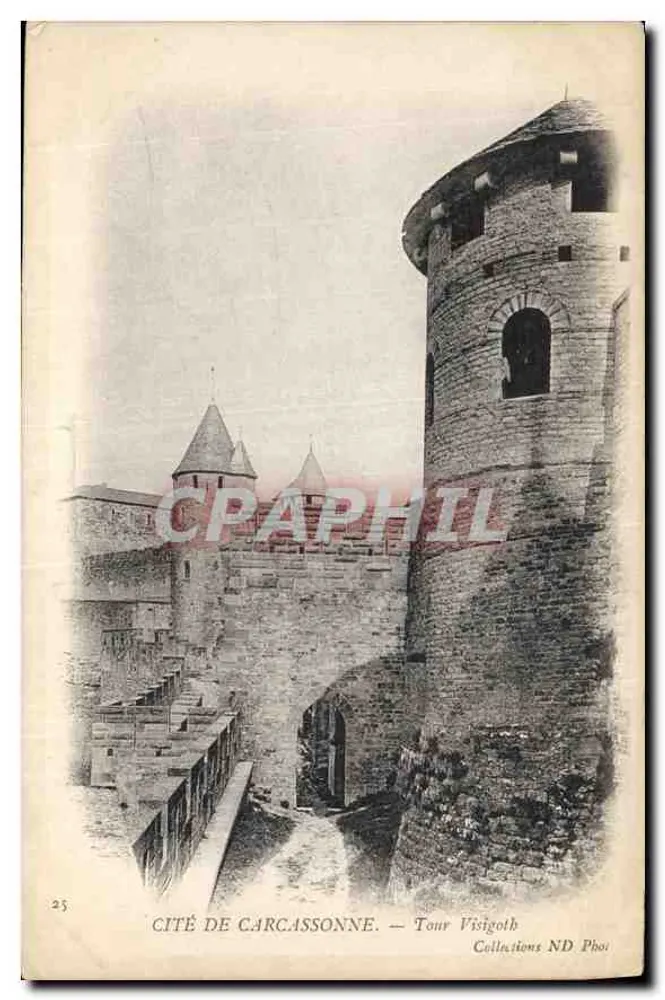 Cité de Carcassonne — Tour visigoth — Éditeur : Collections ND Photo - Frente