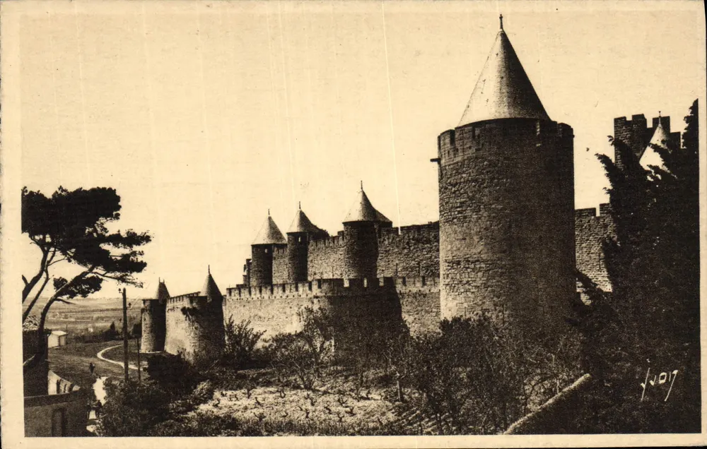 Carcassonne — Allgemeiner Blick auf die Stadt — Südwestseite — Les Éditions d'Art YVON, Paris - Vorderseite