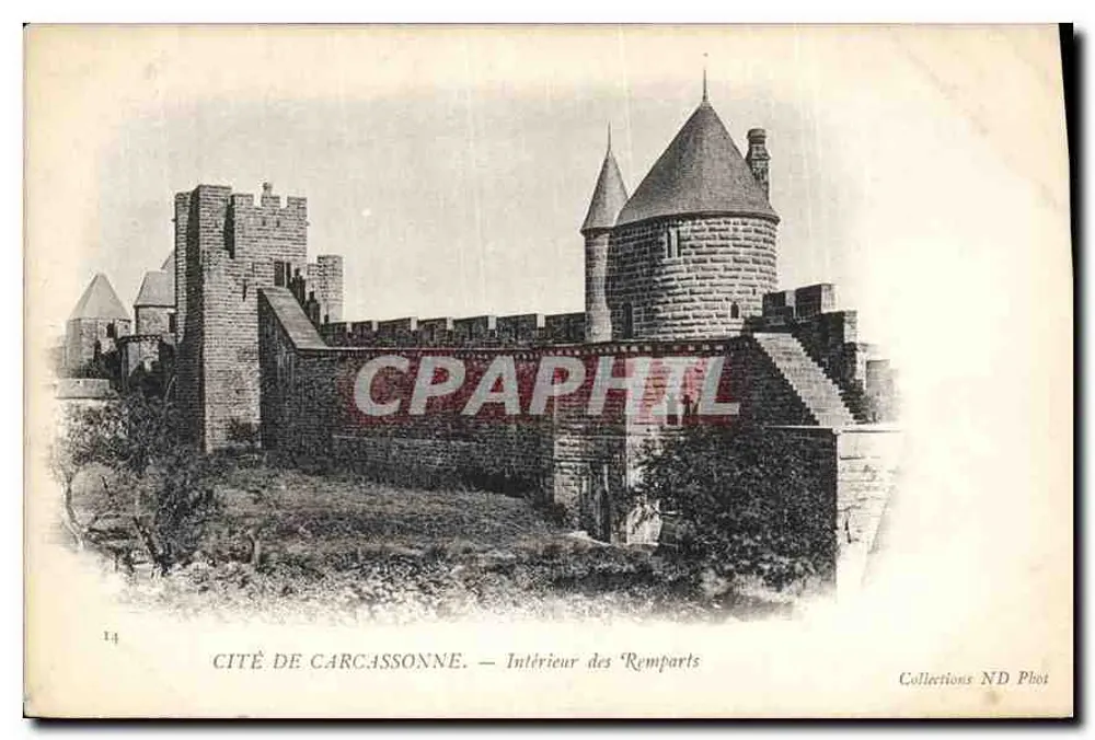 Cité de Carcassonne — Innenansicht der Mauern — Collections ND Phot - Vorderseite
