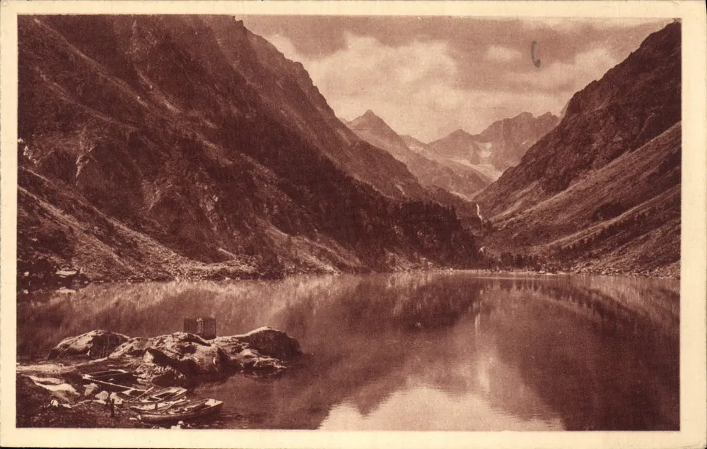 See Gaube und See Vignemale — Umgebung von Cauterets — Verlag Levy & Neuhard, Paris - Vorderseite