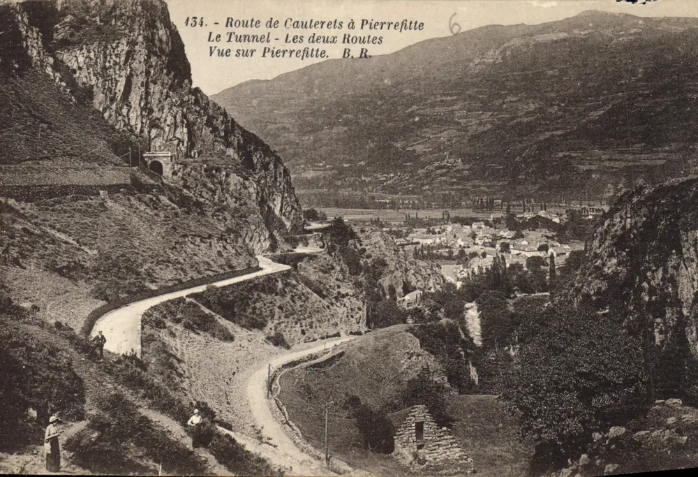 Route von Cauterets nach Pierrefitte — Der Tunnel — Ansicht von Pierrefitte — B.R. — Nr. 434 - Vorderseite