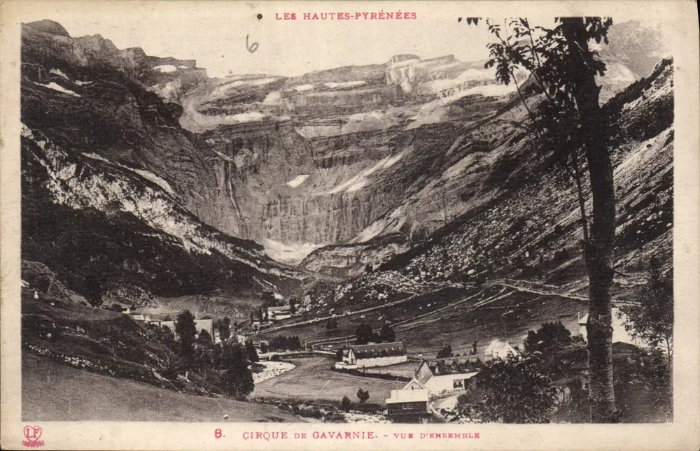 Cirque de Gavarnie — Vista geral — Les Hautes-Pyrénées — Fototipia Labouche - Toulouse - Frente