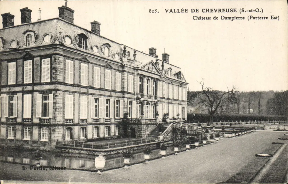 Schloss Dampierre (Ostparterre) — Vallée de Chevreuse (S.-et-O.) — R. Fortin, Verlag - Vorderseite