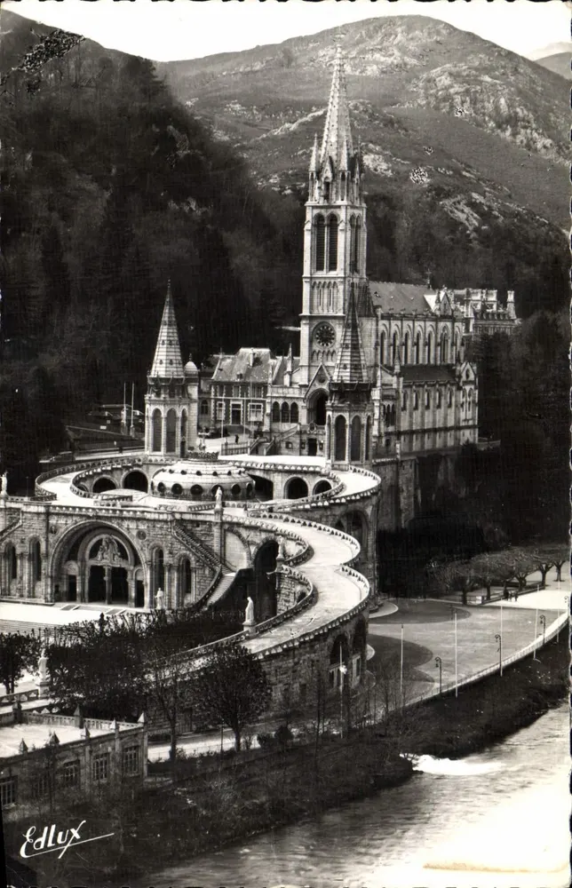 Lourdes — A Basílica e o Gave — Edlux - Frente