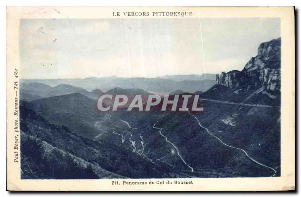Pittoreskes Vercors — Panorama des Col du Rousset — Paul Boyer, Foto, Romans — Nr. 211 - Vorderseite