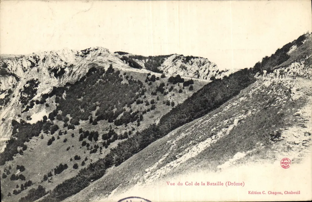 Vista do Col de la Bataille (Drôme) — Edição C. Chapon, Chabeuil - Frente