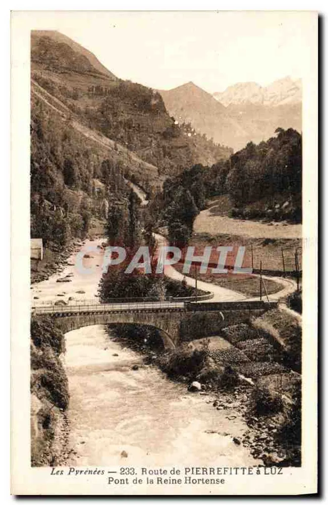 Die Pyrenäen — 233. Straße von PIERREFITTE nach LUZ. Brücke der Königin Hortense - Vorderseite