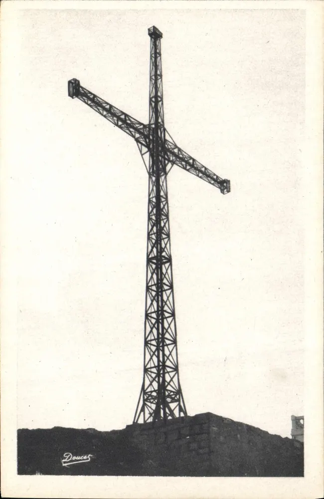 Lourdes — La Croix du Pic du Jer — Edición P. Doucet - Anverso