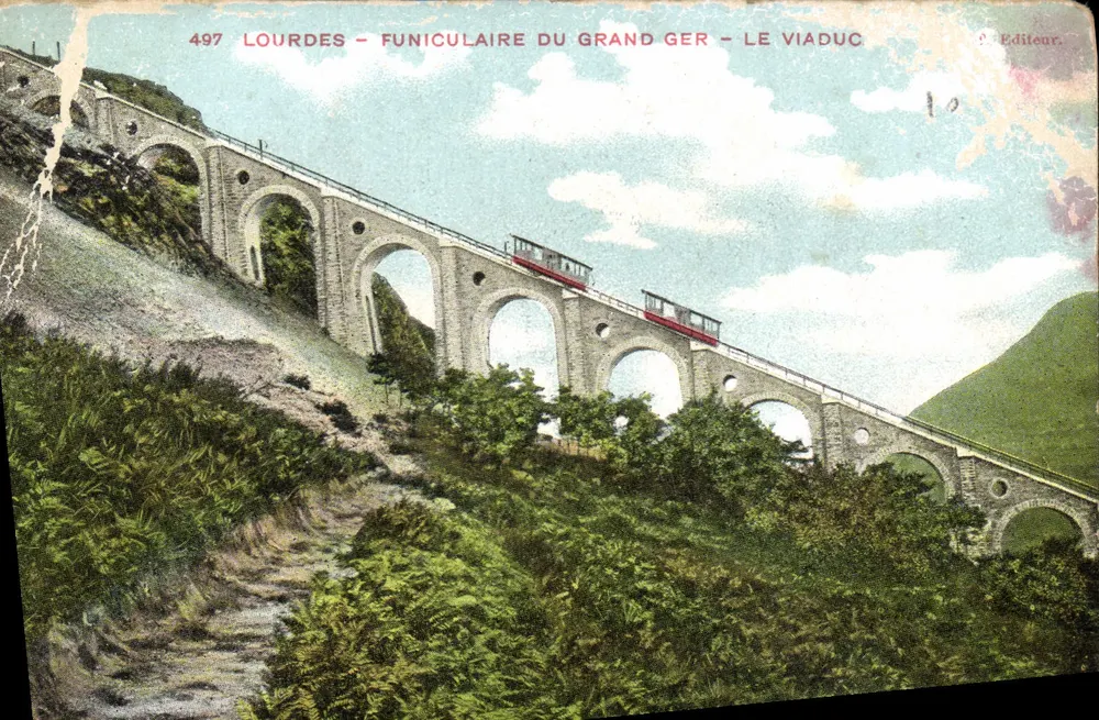 Lourdes — Funiculaire du Grand Ger — Le Viaduc — Éditeur : 2. Editeur. - Vorderseite