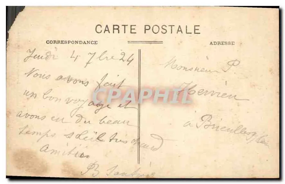 Die Pyrenäen — Route de Gavarnie - Die Napoleon-Brücke — unbekannter Verlag, Seriennummer 8 - Rückseite