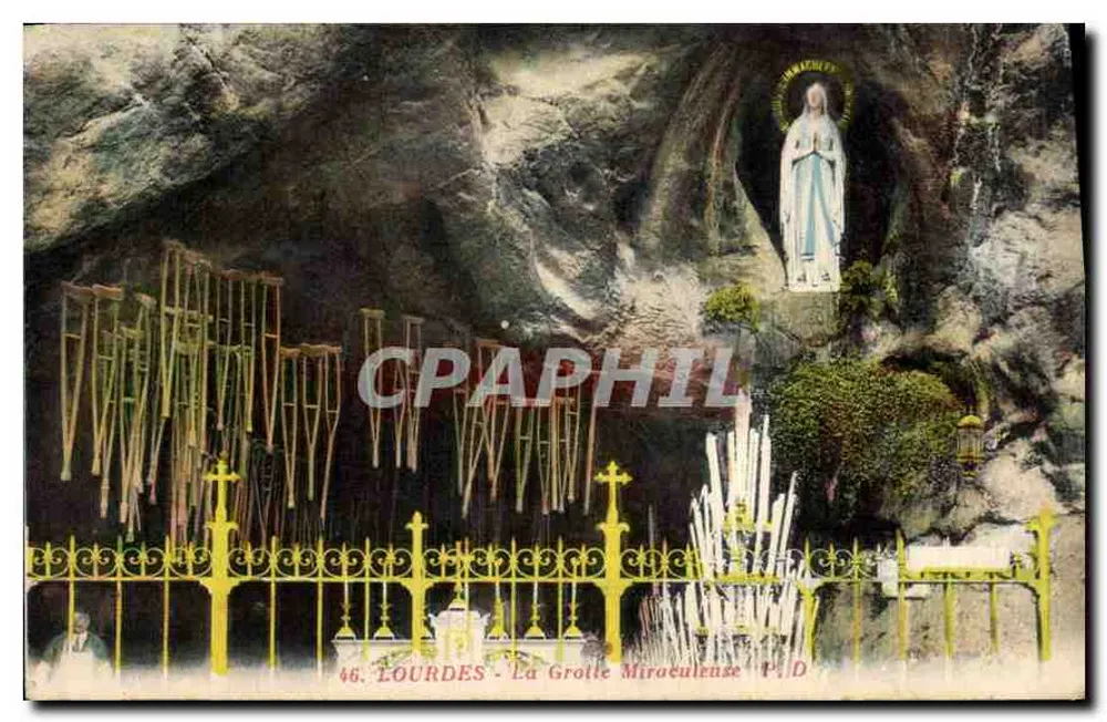 Lourdes - A Grotta Milagrosa — editor P. Doucet, n°46 - Frente