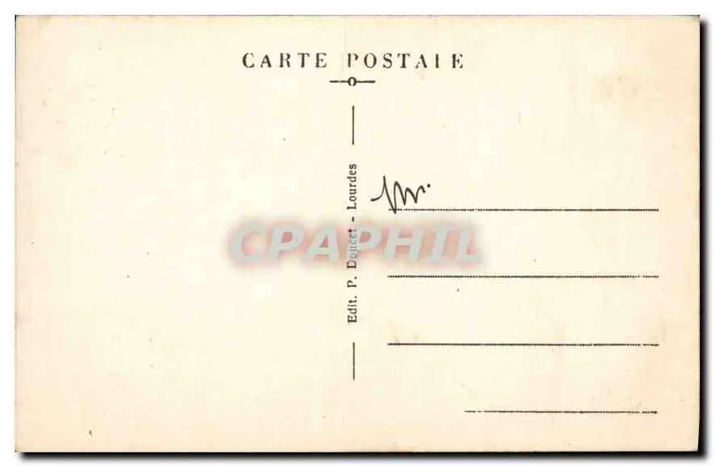 Lourdes - A Grotta Milagrosa — editor P. Doucet, n°46 - Verso