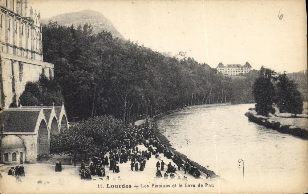 Lourdes — Die Piscines und der Gave de Pau — Edition Pallier de Lourdes, Nr. 41 - Vorderseite