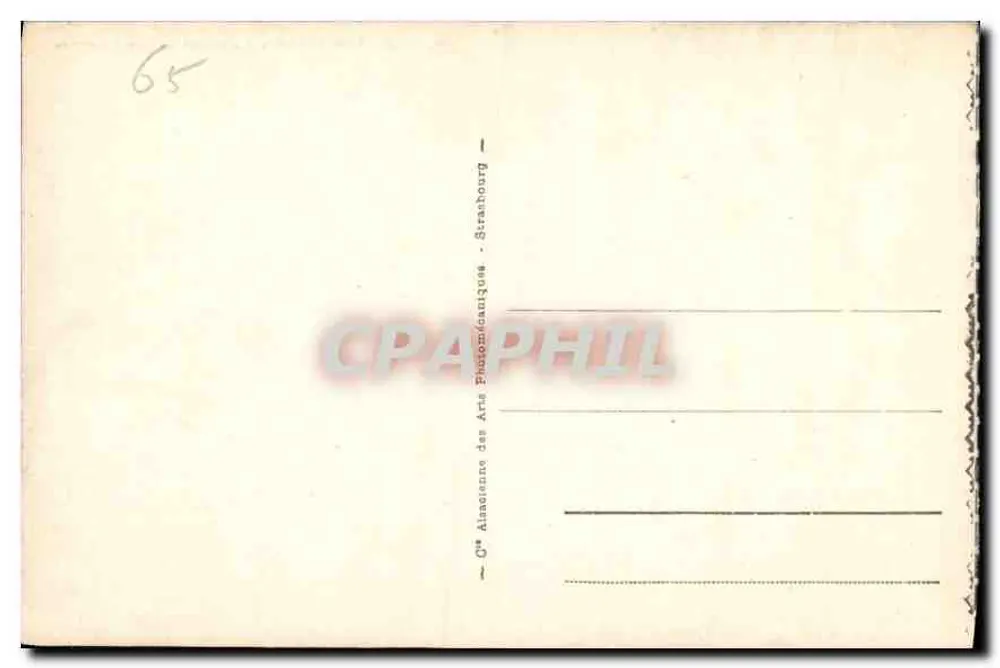 Lourdes - O Gave e as Placines — editor: Cie Alsacienne des Arts Photographiques - Strasbourg, n° 25 - Verso