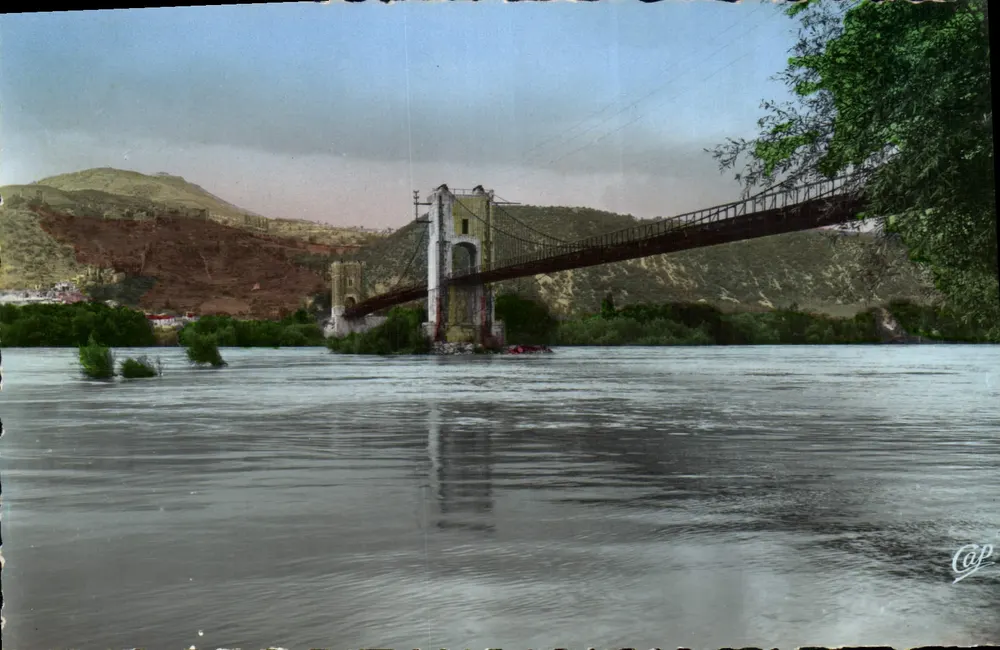 Die Brücke von Rochemaure — Montélimar, Provence — Cie des Arts Photomécaniques - Vorderseite