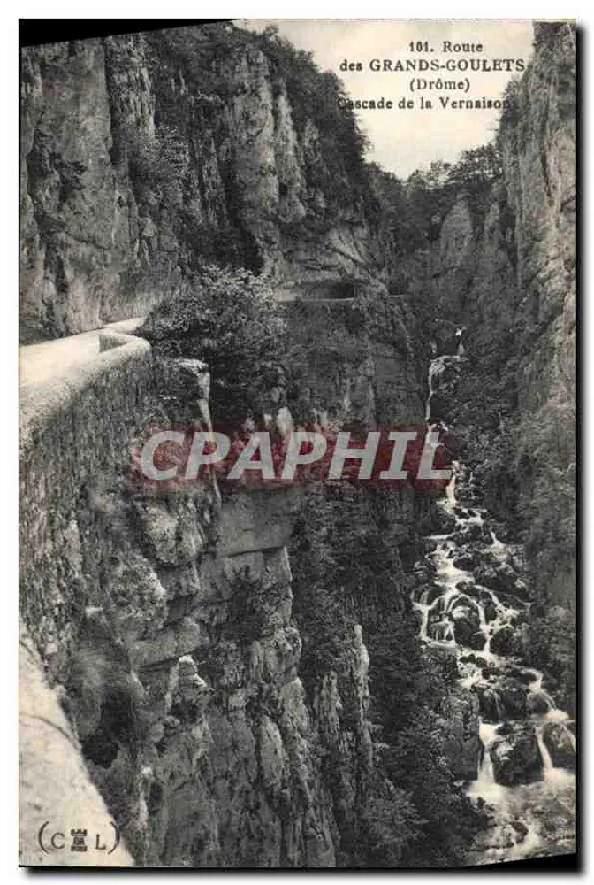 Cachoeira da Vernaison — Rodovia dos Grandes-Goulets (Drôme) — CCL - Frente