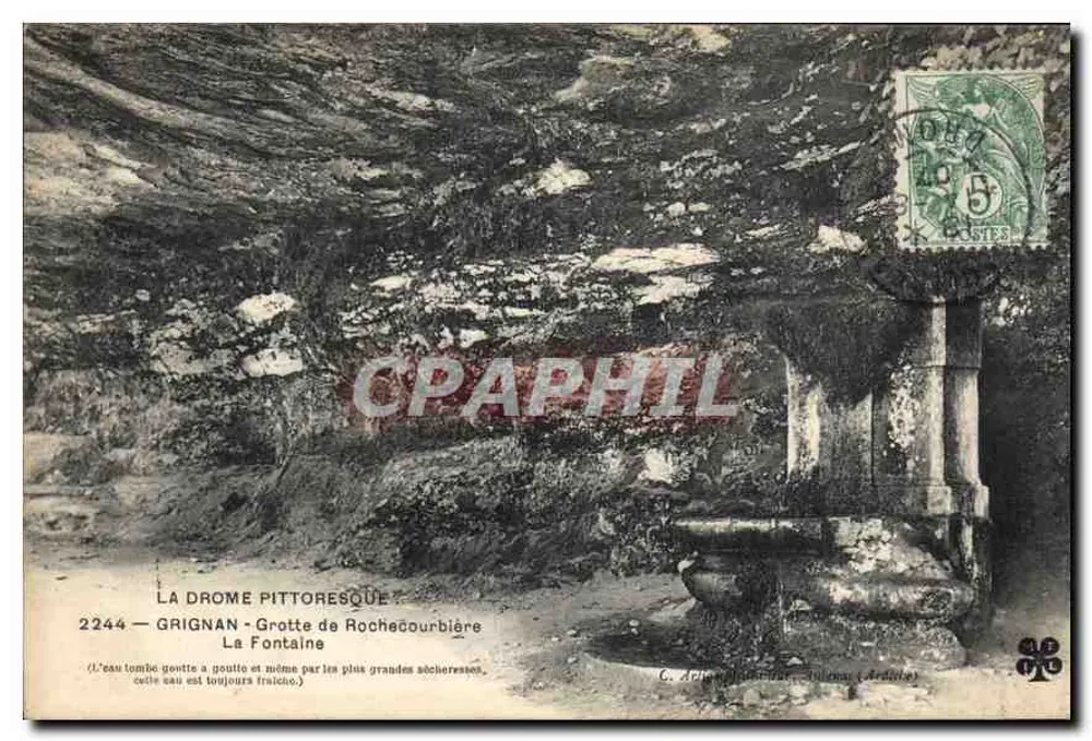 Grignan - Grotte de Rochecourbière — La Fontaine — C. Agence Philatélique, Toulouse (Ardèche) - Vorderseite