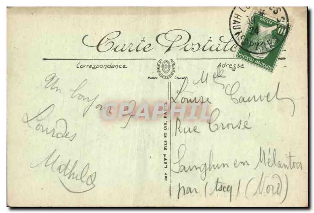 Lourdes — O Castelo — LL. — n° 255 - Verso