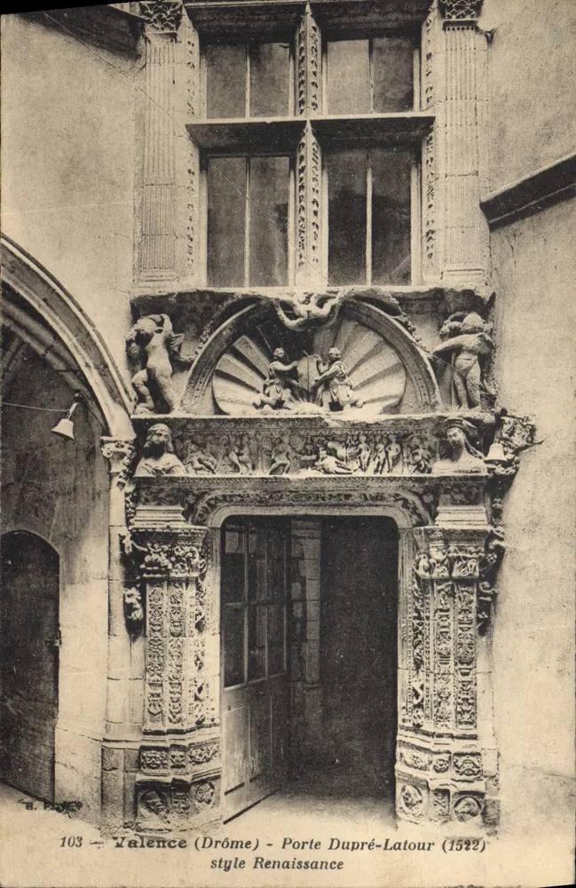 Valence (Drôme) - Porte Dupré-Latour (1522) - Renaissance-Stil - Vorderseite