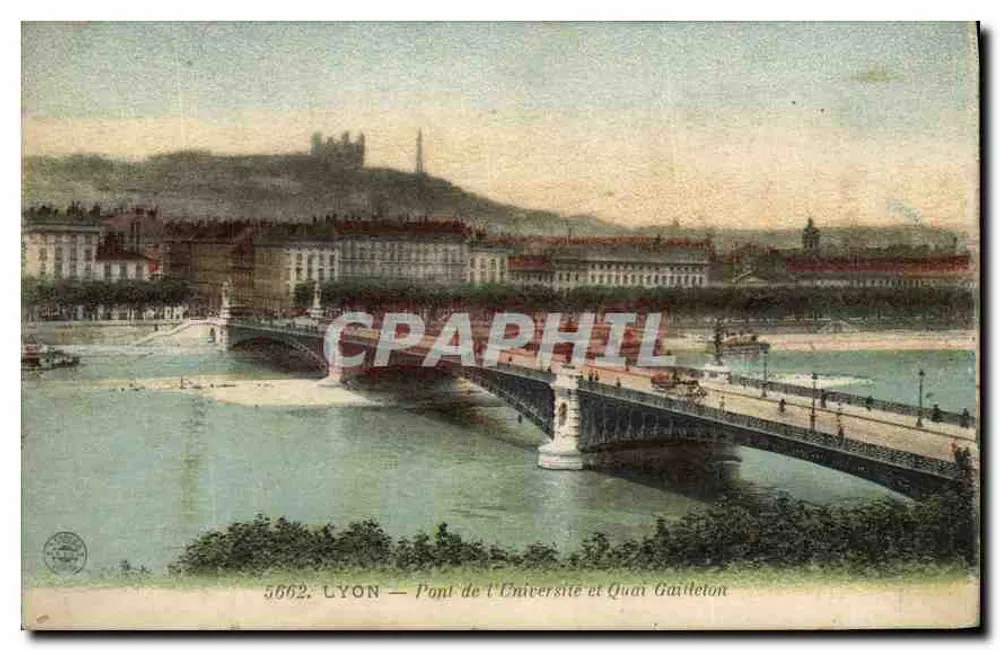 LYON — Ponte da Universidade e Quai Gastileton — 5662 - Frente